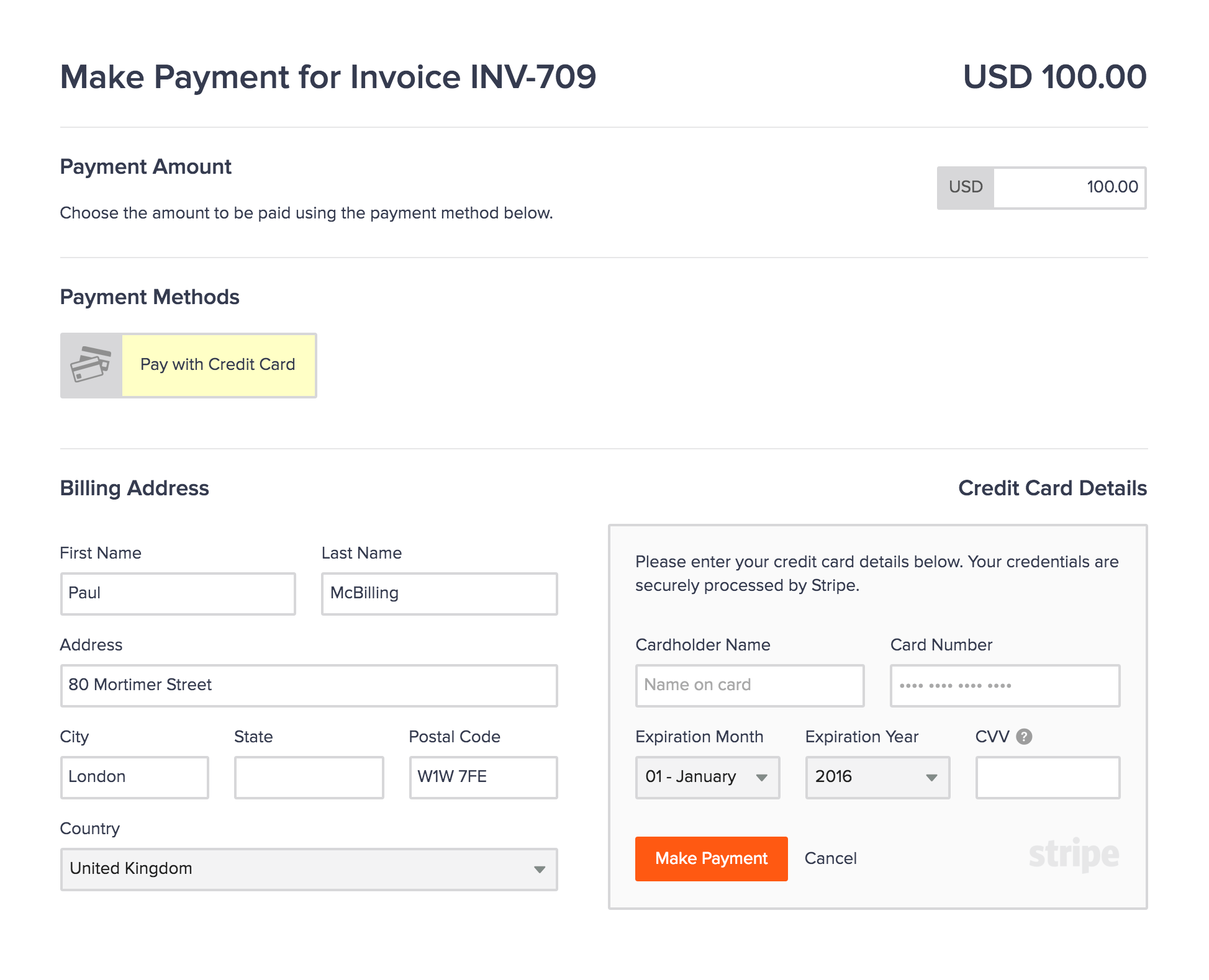 add family payment method